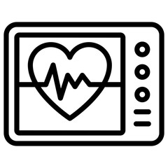 Electrocardiogram line Vector  