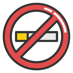 
No Smoking Sign Vector Icon
