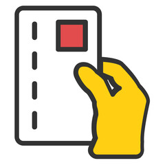
Hand Holding Credit Card Vector Icon
