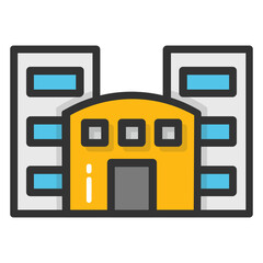 
Hotel Building Vector Icon
