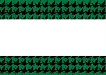 和柄フレーム6 緑と黒のもみじ格子模様