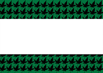 和柄フレーム6 緑と黒のもみじ格子模様