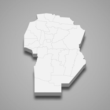 recommend clip art: 3d isometric map of Cordoba is a province of Argentina