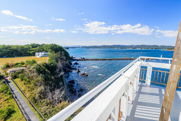 Obraz premium 安乗埼灯台から見た景色 三重県志摩市 View from the Anorisaki lighthouse Mie-ken Shima city