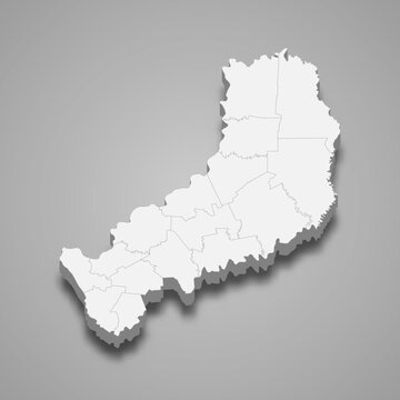 recommend clip art: 3d isometric map of Misiones is a province of Argentina
