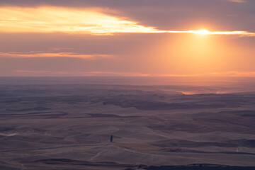 sunrise over the plains