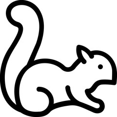 Fototapeta premium Squirrel Vector Icon 