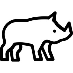 
Rhinoceros Vector Icon
