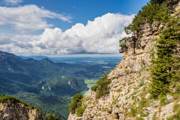 View from famous Jochberg, Bavaria in Germany