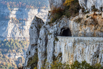 Landscape of Vercors in France - view of Combe Laval, Col del la Machine