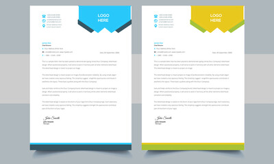 Attractive Minimal Letterhead Template Design	