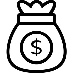 
Money Sack Vector Icon 
