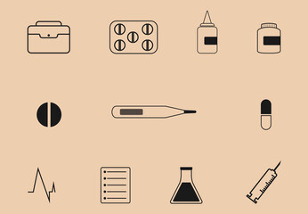 set of medical icons