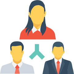 
Colleagues Colored Vector Icon
