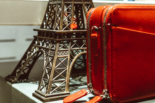 Parisian French fashion week handbags style clutch sale Eiffel Tower