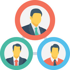 
Colleagues Colored Vector Icon
