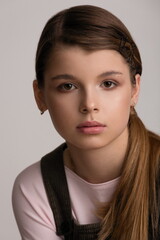 close-up portrait of a beautiful teenage girl
