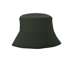 Army green bucket hats 3d rendering