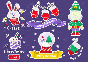 christmas label Vector Logo for banner