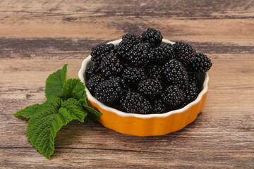 Sweet tasty ripe Blackberry heap