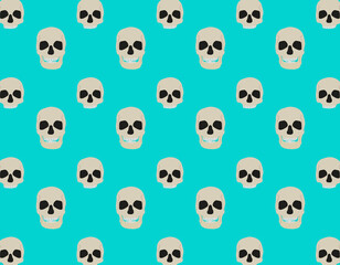 Naklejka premium pattern background, various human skull
