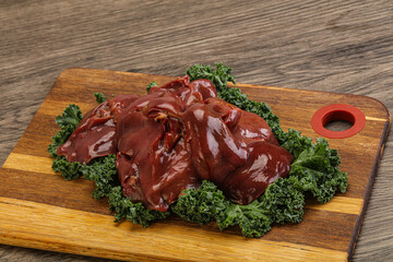 Raw chicken liver for cooking