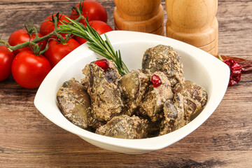 Chicken Liver with cream sauce