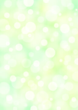 【キラほわ背景画像素材】玉ボケ風背景　新緑イメージ　縦位置