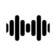 Music audio wave icon pattern