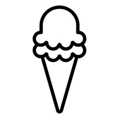 Ice cream linear vector icon