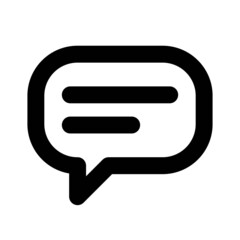 Message content vector line icon