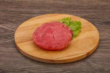 Raw tuna steak for grill