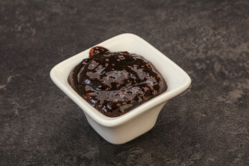 Black Pepper sauce in the bowl
