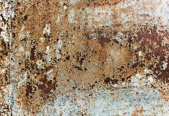 cracked paint old texture on the metal with rust.paint vintage background