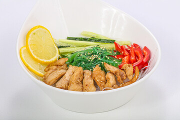 Asian cuisine cellophane noodles with chicken