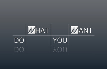 Do what you want con sfondo colorato