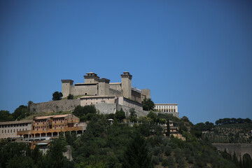 Fototapeta na wymiar Spoleto the medieval Albornoziana fortress