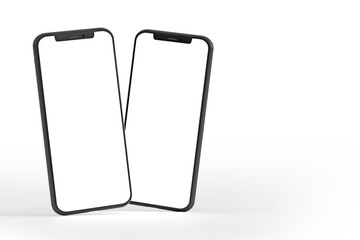 Mock up of smartphone - 3d rendering