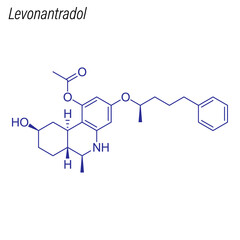 Vector Skeletal formula of Levonantradol. Drug chemical molecule.