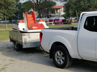 veicolo 4x4 con traino