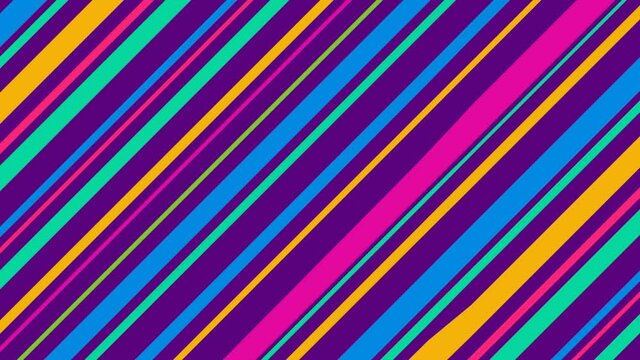 Abstract background consisting of moving sloping colored lines. Flat design. Background for the presentation
