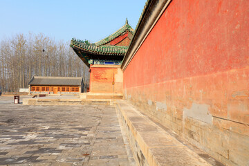 Fototapeta premium Architectural landscape of royal mausoleum in Qing Dynasty, Yi County, Hebei Province, China