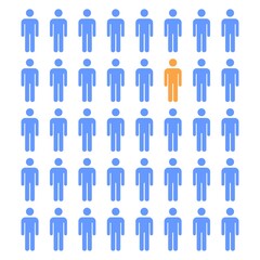 people icon think different illustration concept,vector.