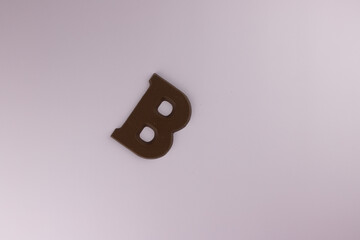 Chocolate letter B from the alphabet