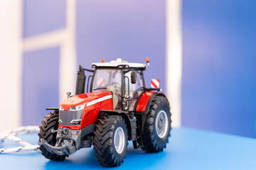 Small agricultural tractor side view
