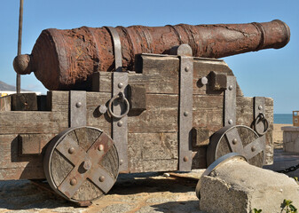 Historic cannon in Fuengirola, Malaga - Spain 