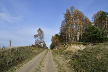 Fototapeta na wymiar A wonderful Kashubian dirt road