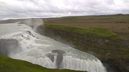 Wasserfall, Gullfoss, Island, Natur, Wasser, Sommer