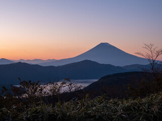 富士山の小焼け