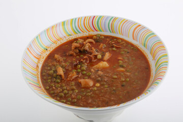 cuttlefish with green peas typical mediterranean gastronomy food